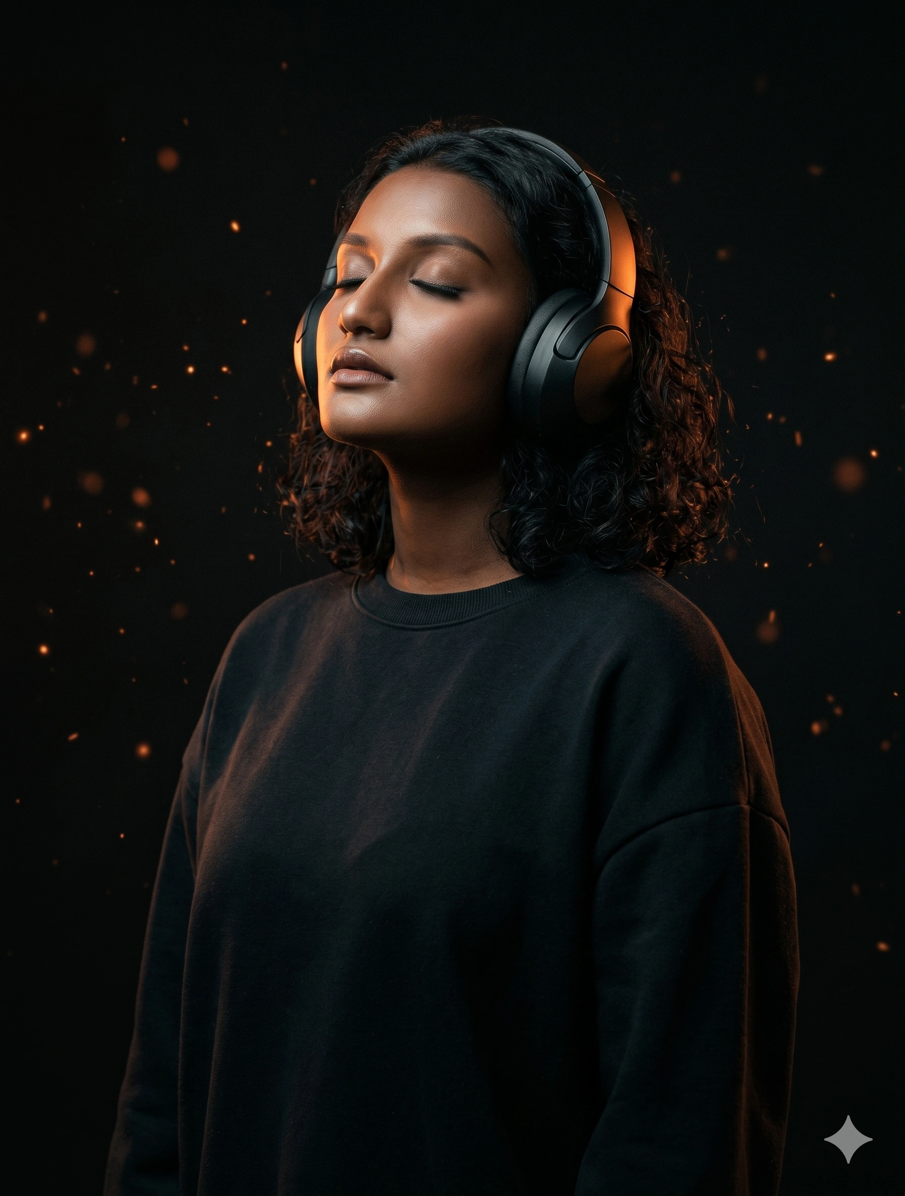 Cinematic Neon Music Immersion Portrait nano banana prompt